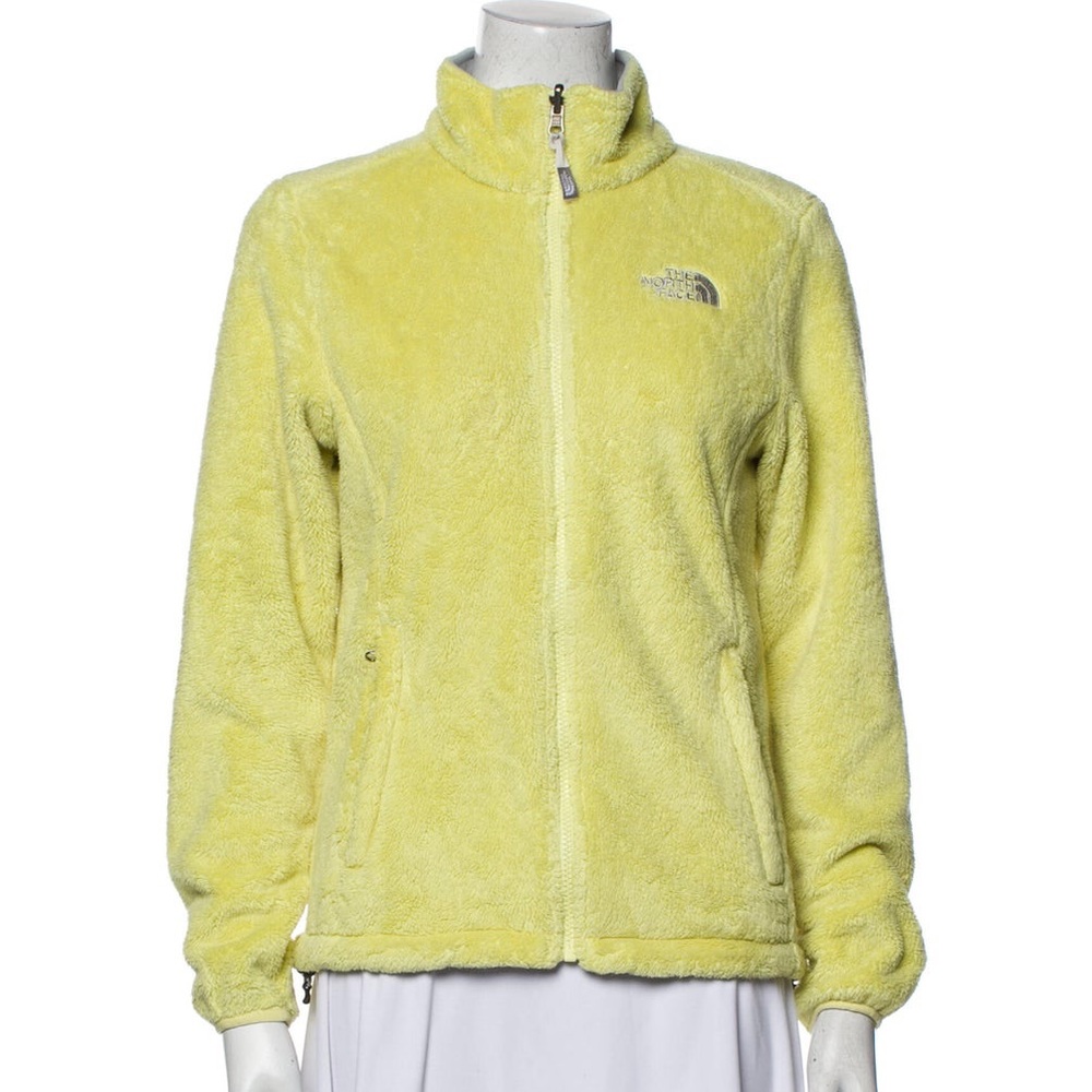 THE NORTH FACE FLEECE JACKET LONG SLEEVE NEON GREEN YELLOW